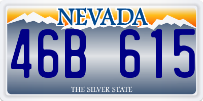 NV license plate 46B615