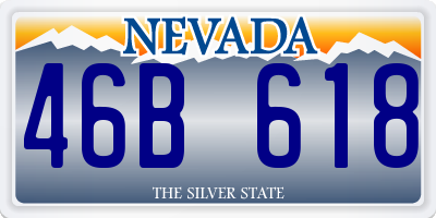 NV license plate 46B618