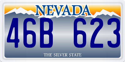 NV license plate 46B623