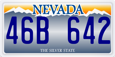 NV license plate 46B642