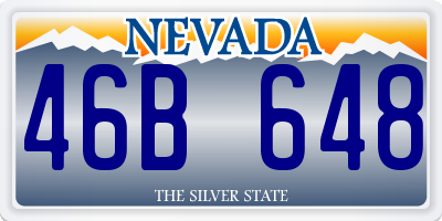 NV license plate 46B648