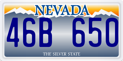 NV license plate 46B650