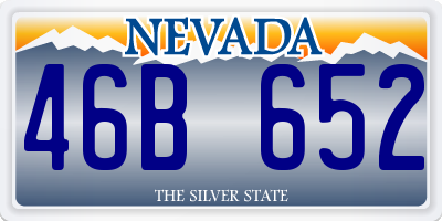 NV license plate 46B652