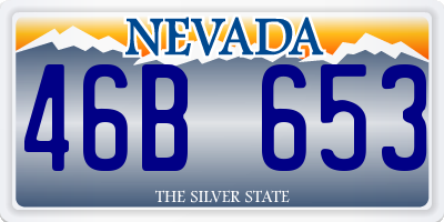 NV license plate 46B653