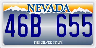 NV license plate 46B655