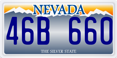 NV license plate 46B660