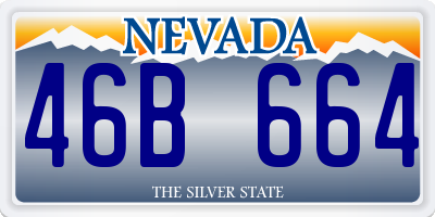 NV license plate 46B664
