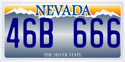 NV license plate 46B666