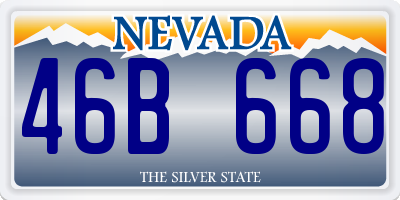 NV license plate 46B668