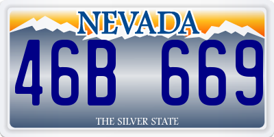 NV license plate 46B669