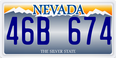 NV license plate 46B674
