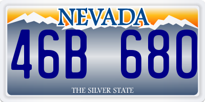 NV license plate 46B680