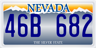 NV license plate 46B682