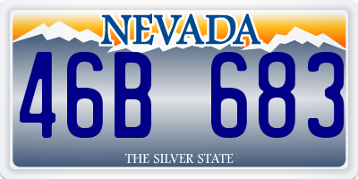 NV license plate 46B683