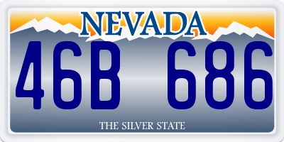 NV license plate 46B686