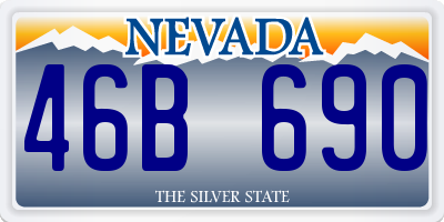 NV license plate 46B690