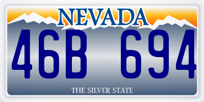 NV license plate 46B694