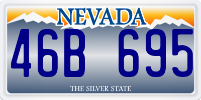 NV license plate 46B695