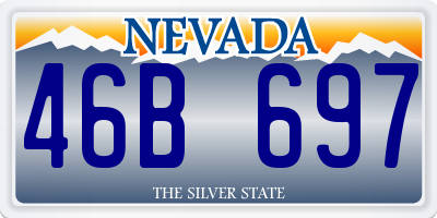NV license plate 46B697