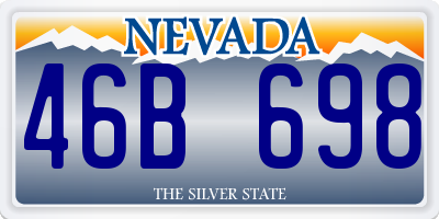 NV license plate 46B698