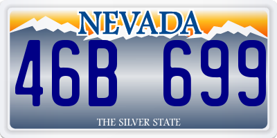 NV license plate 46B699