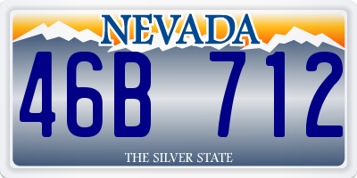NV license plate 46B712