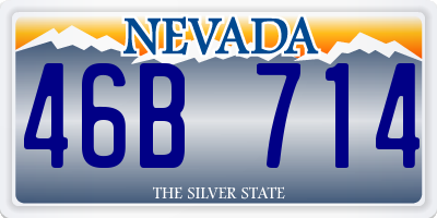 NV license plate 46B714