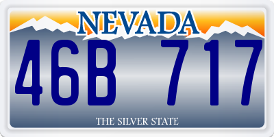 NV license plate 46B717