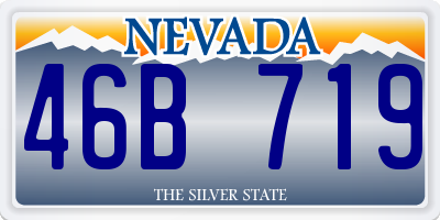 NV license plate 46B719