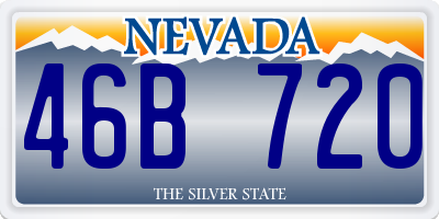 NV license plate 46B720