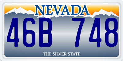 NV license plate 46B748