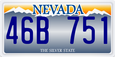 NV license plate 46B751