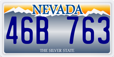 NV license plate 46B763