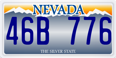 NV license plate 46B776