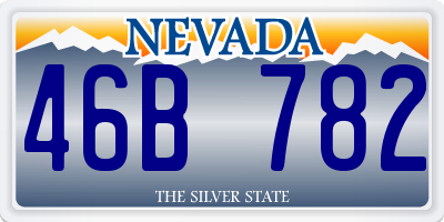 NV license plate 46B782