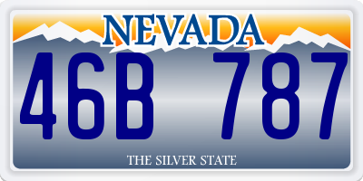 NV license plate 46B787