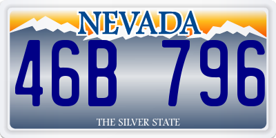 NV license plate 46B796