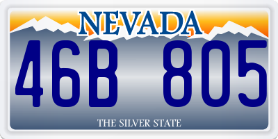 NV license plate 46B805