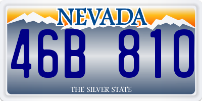 NV license plate 46B810