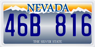 NV license plate 46B816