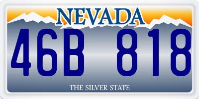 NV license plate 46B818