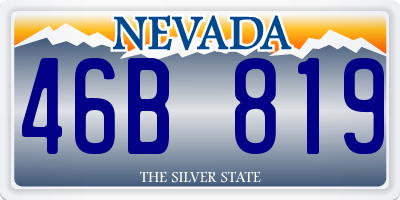 NV license plate 46B819