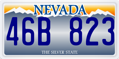 NV license plate 46B823