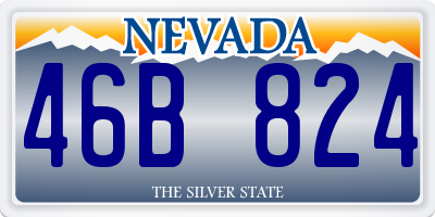 NV license plate 46B824