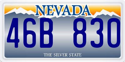 NV license plate 46B830