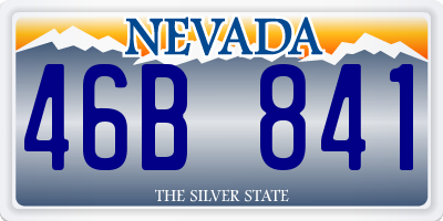 NV license plate 46B841
