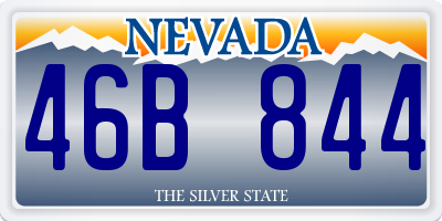 NV license plate 46B844