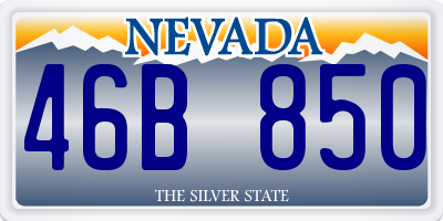 NV license plate 46B850