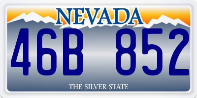 NV license plate 46B852