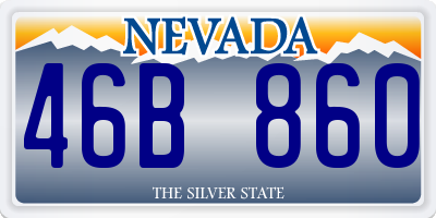 NV license plate 46B860